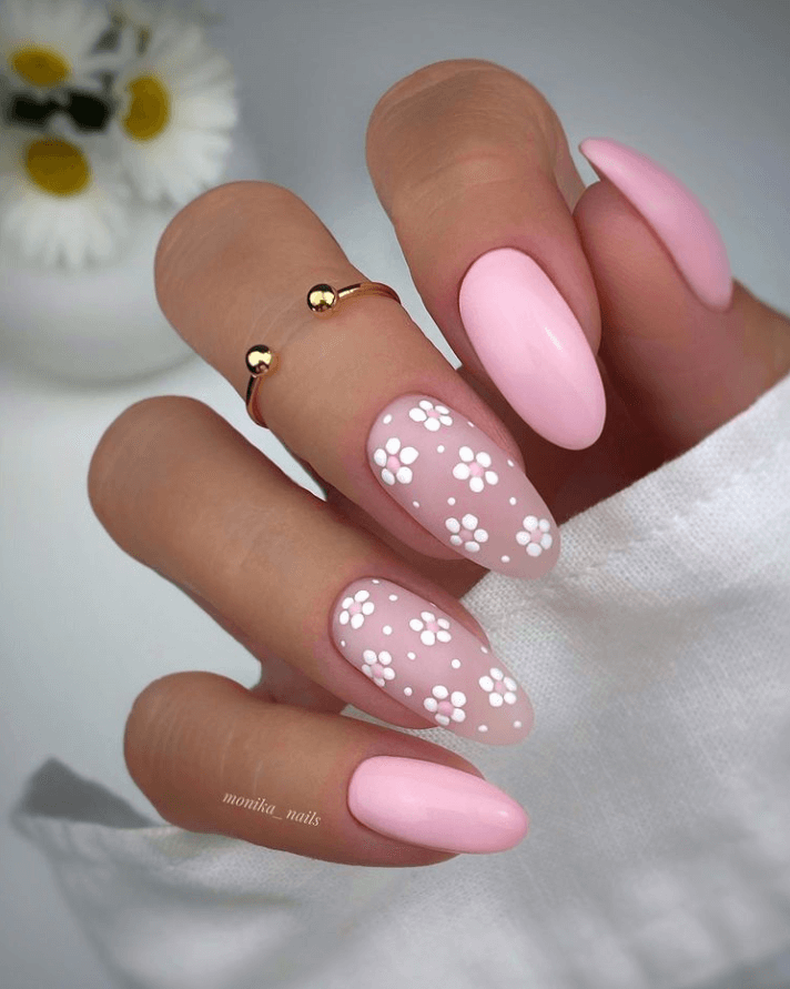 Simple Pink Nails - Elegant 1 Nail Design Ideas